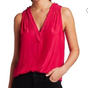 RAMY BROOK Ella Ruffle Trim Sleeveless Top